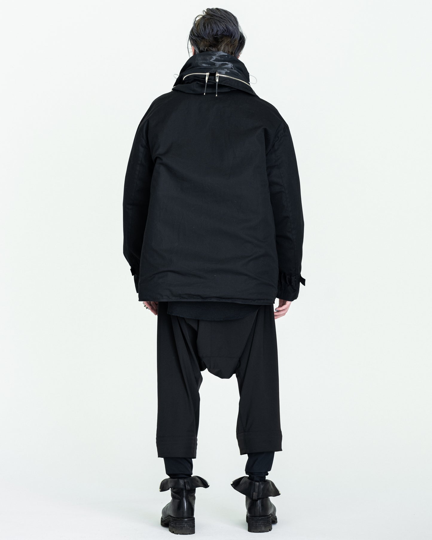 Soft Metal × Ventile gabadine Funnel neck jacket