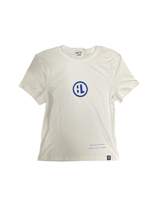 WM White Tight Circle Logo Tee