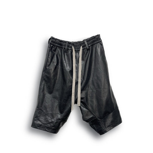 【受注後製作期間約2ヶ月】Horse leather drop crotch shorts
