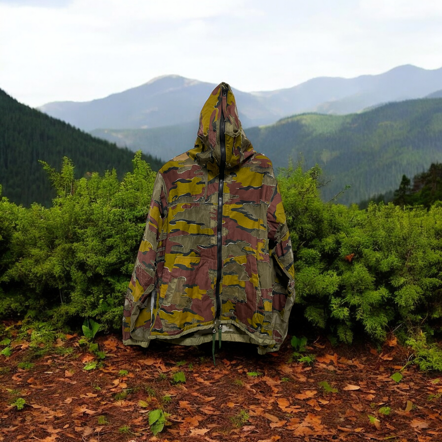 Hand Cut Camo Mesh Jacket